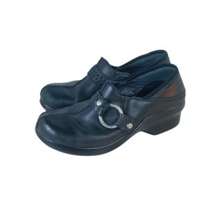 Ariat Women Black Leather Silver Ring Clog, 7.5